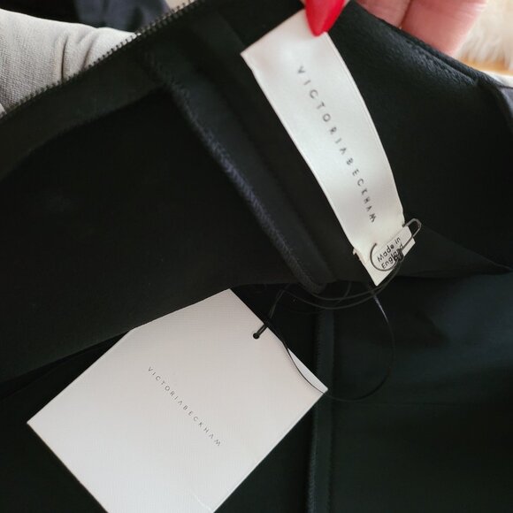 VICTORIA BECKHAM
Matte Crepe Cross Back Cami Fitted Dress. Size UK 6. - Picture 13 of 14